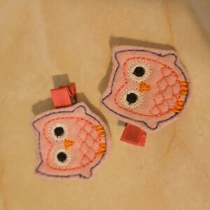 Owl hair clips